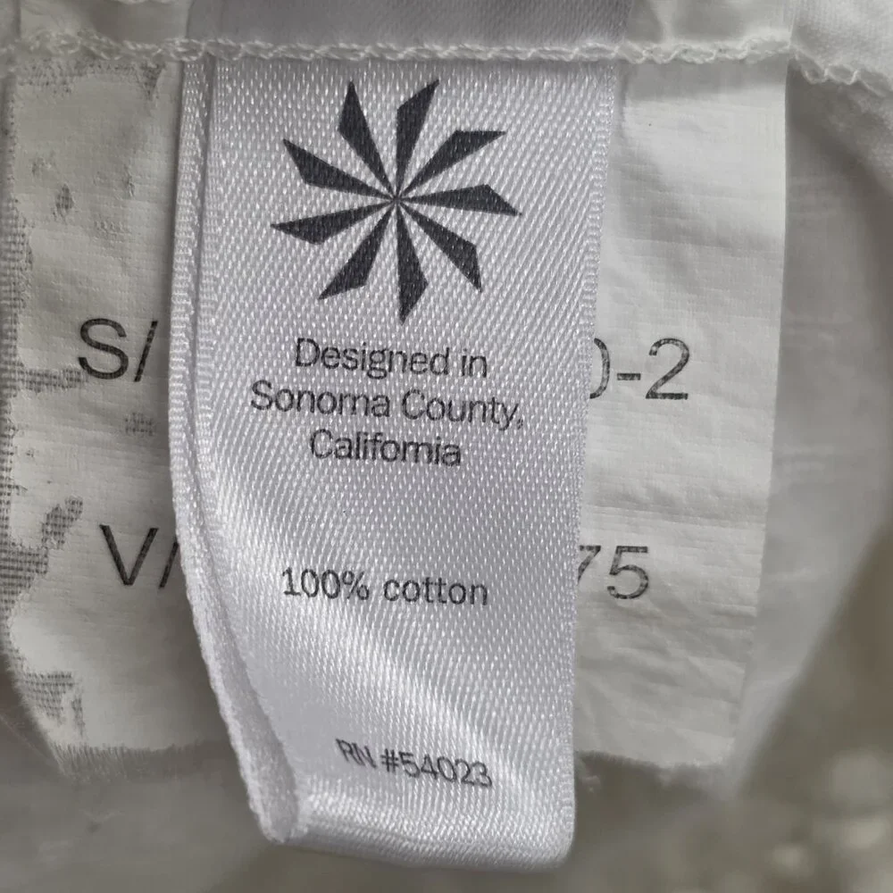 Athleta Cover Up Dress Size Small Women's Off White Crochet Trim Cotton Summer